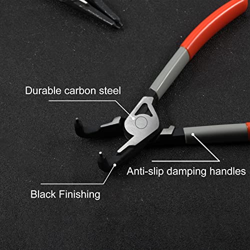 Speedwox Snap Ring Pliers 7-Inch Internal Circlip Pliers Bent Jaw Heavy Duty Cir-Clip Retainer Ring Pliers For Ring Remover Retaining #TOP2