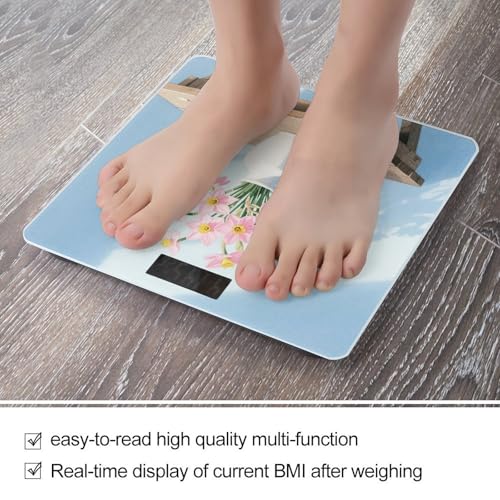 Báscula Digital para Baño con Vidrio Templado Rosa miniatura 5
