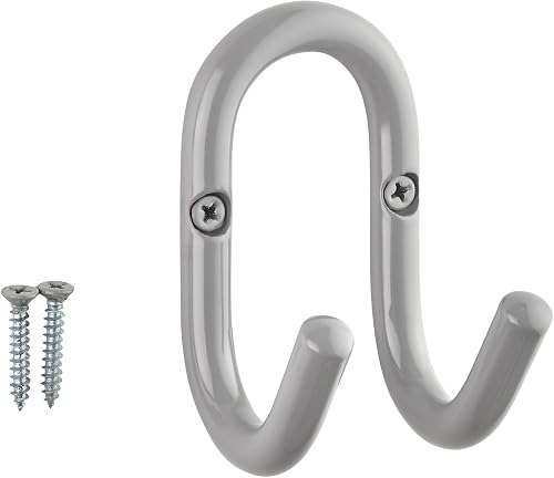 SOTECH Crochet de vestiaire FARA 88 x 51 mm Acier Gris Patère Porte-manteau mura