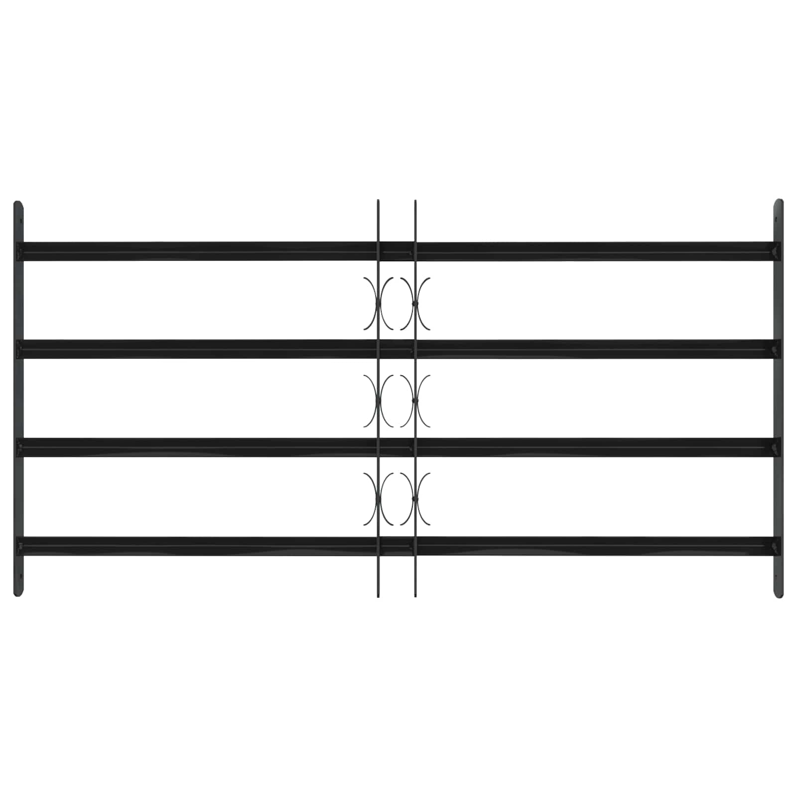 Générique Grille de Fenêtre Noir 115 x 60 cm Acier Enduit de Poudre,Quincaillerie,Matériaux de Construction,Fenêtres,Noir,7.76 KG,42020565