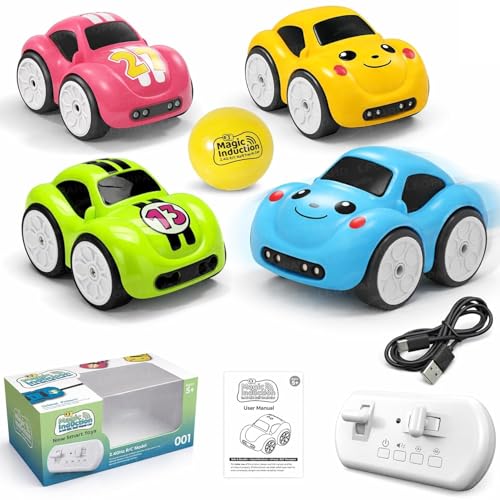 Image of Magic Induction RC Intelligent Sensor Car - 2.4GHz Remote Control Mini car with Smart Music & LED Lighting, Line Sensing Infrared Following, Racing Toy Gift for Boys & Girls.