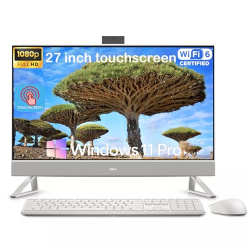 Image of Dell 27 All-in-One Desktop Computer PC - 64GB RAM, 2TB SSD, 27 inch FHD IPS Touchscreen, Intel 7-150U CPU (up to 5.4GHz), Wireless KB & Mouse, Wi-Fi 6E, Bluetooth, Wind 11 Pro, Accessories