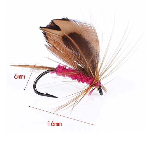VGEBY Angelhaken für Fliegenfischen, Schmetterlings-Stil, 12-teiliges Set Ködervorräte – Bild 5