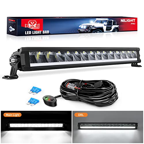 Image of Nilight Pro Series 19.5 Inch Single Row Slim LED Light Bar with DRL