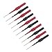 TestHelper TP161RDx5 Insulation Piercing Needle Non-destructive Pin Test Probes,4mm Banana Socket for Car Tester Red/Black