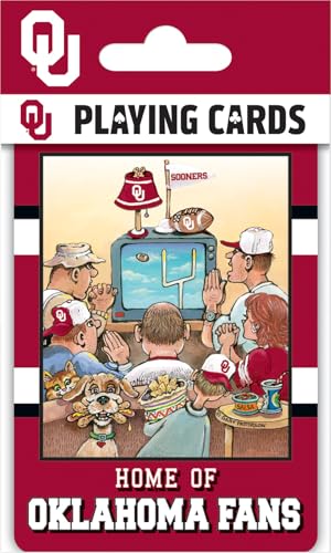 Image of Masterpieces NCAA Oklahoma Sooners Playing Cards Deck - Officially Licensed, 54 Cards - Ages 4+