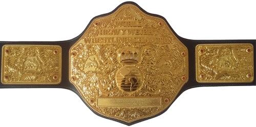 Black 100% Real Leather Adult Full Gold Big Gold Championship Belt Title 8mm Thick