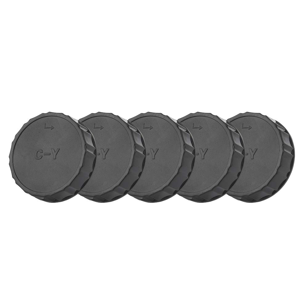 Zunate Lens Rear Cap, 5PCS Lightweight Portable Plastic Protective Cover for ContaxYasica C-Y Mount SLR Camera Lens