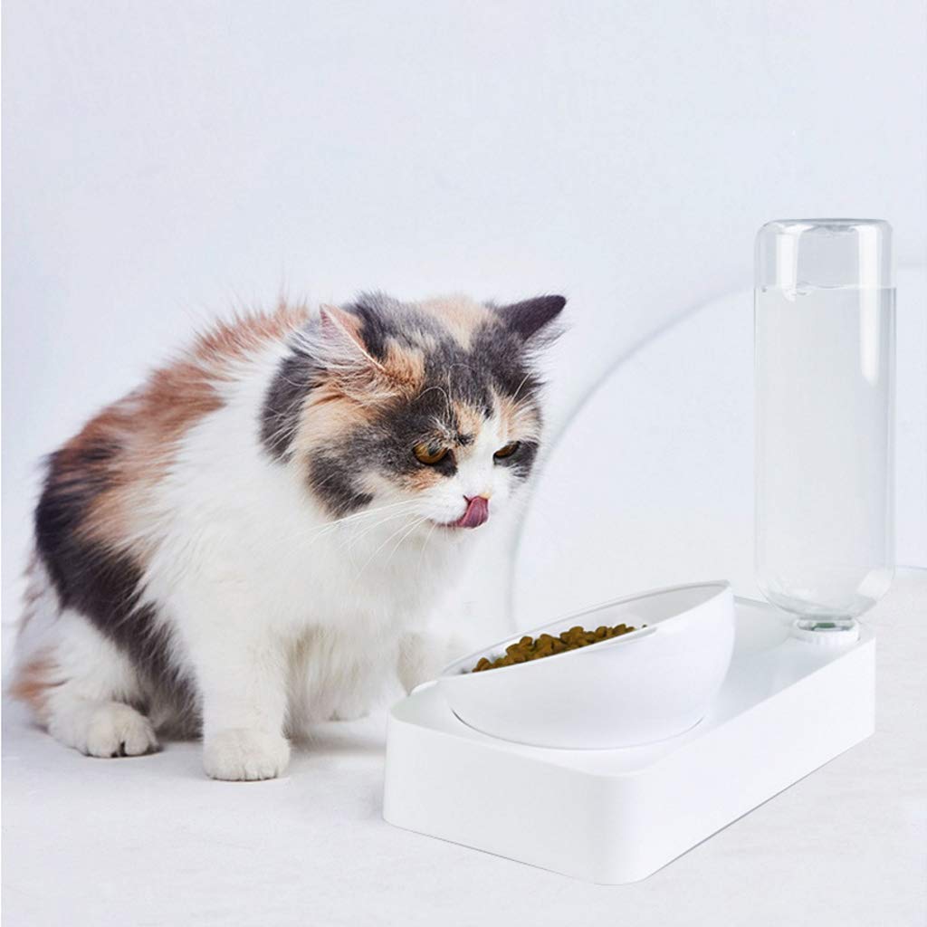 Pet Feeder Dog Cat Food Water Bowl Automatic Fountain Raised Double Bowls Drinking Dish Pets Supplies