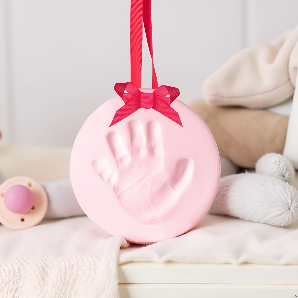 Ideas Diminuto 96152 Babyprints recuerdo huella Kit mano o el pie Para suspender la pasta de moldeo de color rosa