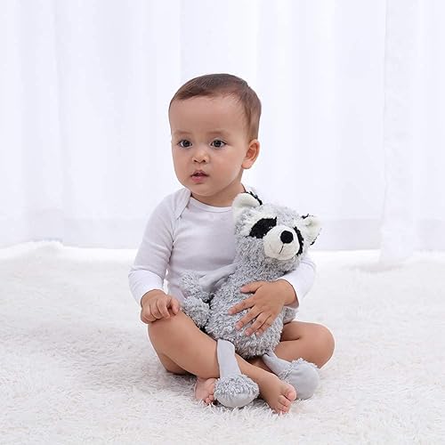 Miniatura 3 de Apricot Lamb Juguetes de peluche de mapache gris, suave, perfecto para niños (mapache gris, 9 pulgadas)