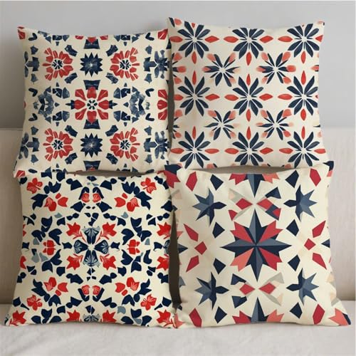 Housse coussin exterieur blanc imperméable et double face pour canapé de jardin