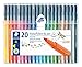 Produktbild STAEDTLER triplus color, 323 SB20 Filzstifte, Set mit 20 brillanten Farben, hohe Qualität - kindgerecht DIN EN-71, stabile, eindrucksichere Spitze, Linienbreite ca. 1 mm