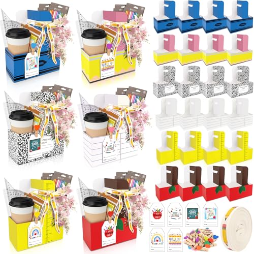 24 Set Back to School Teacher Gifts, 2 Cup Drink Carrier with Handle - image 1