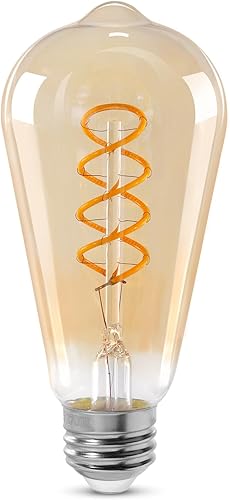 Miniatura 12 de E26 ST64 - Bombillas Edison vintage, vidrio recubierto de gris ahumado, regulable, 4 W (equivalente a 20 W) 150 lúmenes, blanco suave de 2700 K,