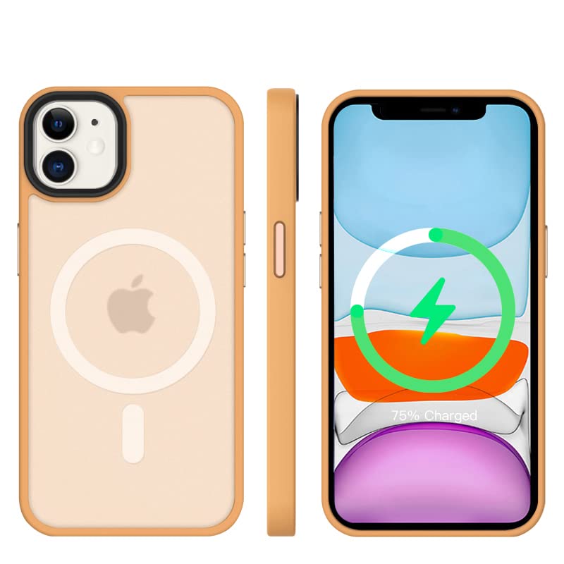 tigratigro Cover Magnetica per iPhone 11 6.1 Pollici, Compatibile con MagSafe, Custodia Traslucida Opaca Posteriore Sottile Antiurto Protettiva Case, Protezione Antiurto di Grado Militare, Bronzo