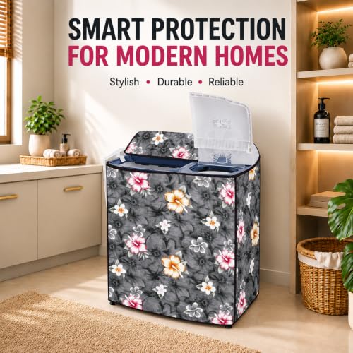 Image of Star Weaves Semi Automatic Washing Machine Cover for LG 6kg, 6.2kg, 6.5kg, 7kg, 7.5kg & 8kg Top Load | Waterproof, Dustproof, Rustproof | Heavy Duty Polyester Cover