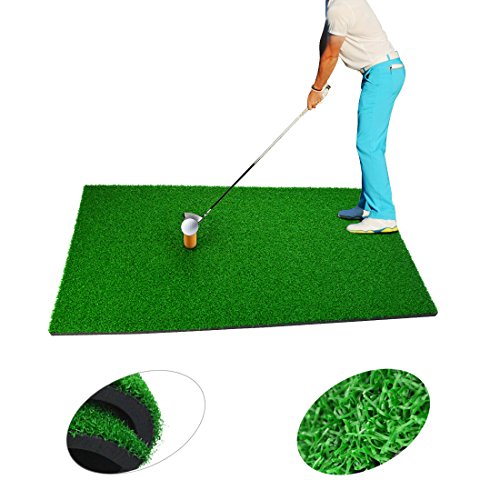Sumersha Golf Mat 12"X24" Residential Practice Hitting Mat Rubber Tee Holder Realistic Grass Putting Mats Portable Outdoor Sports Golf Training Turf Mat Replacement Indoor Office Equipment #TOP2