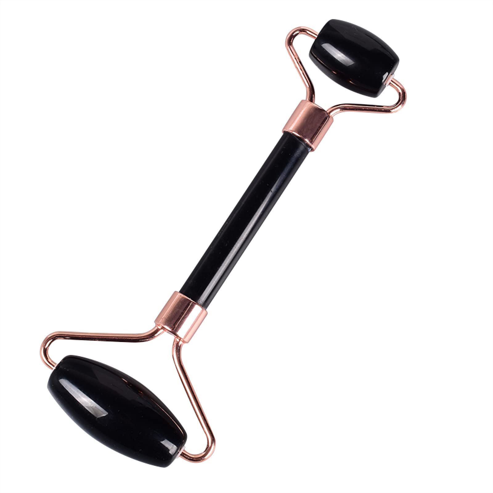 Jade Sawtooth Face Roller GuaSha Tool Set Natural Black Obsidian Crystal Stone,Roller