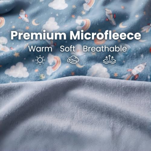 Image of AMROSE 2 Pack Flannel Fleece Crib Sheets, Space