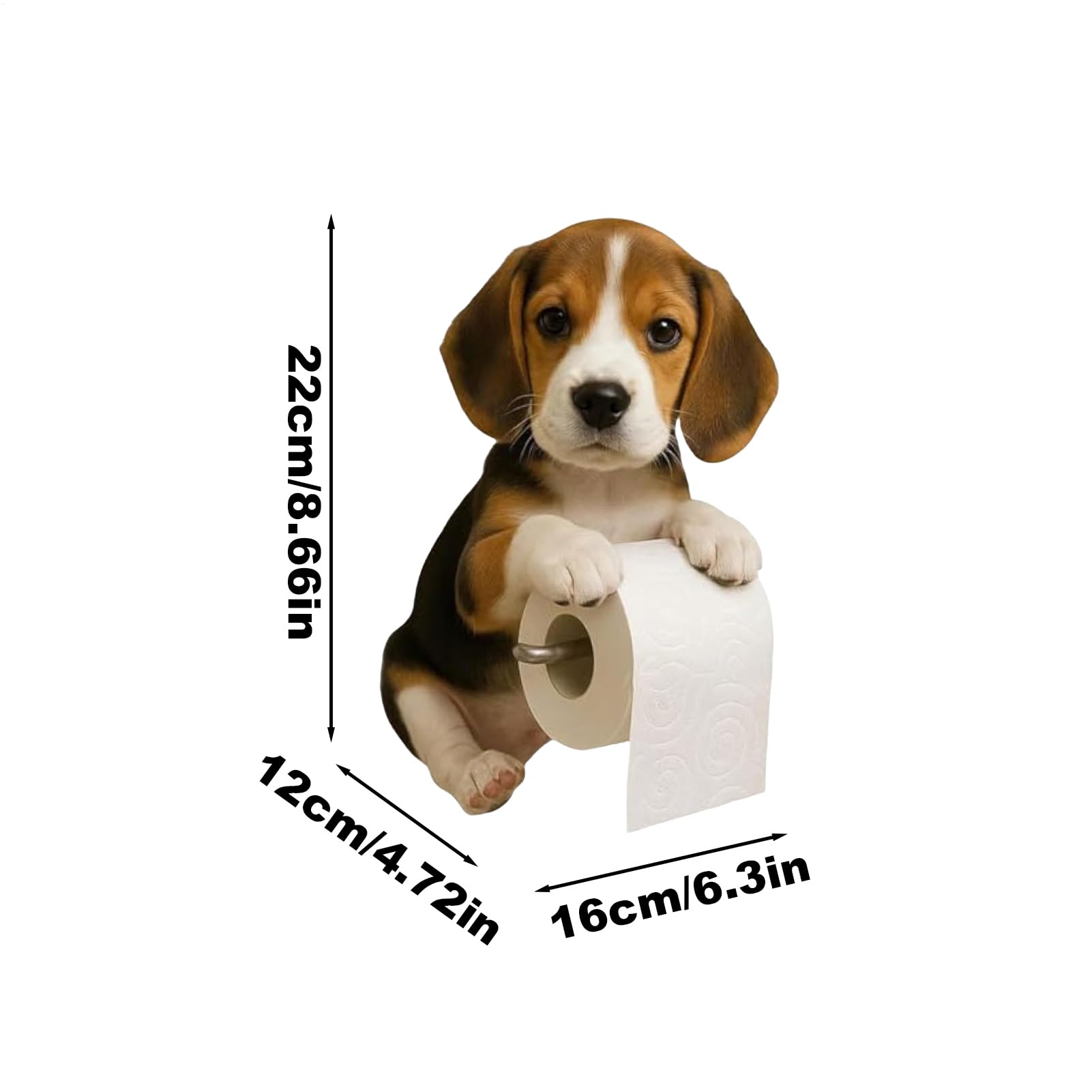 Portarrollos De Papel con Perro Estante De Pared Almacenamiento Y
