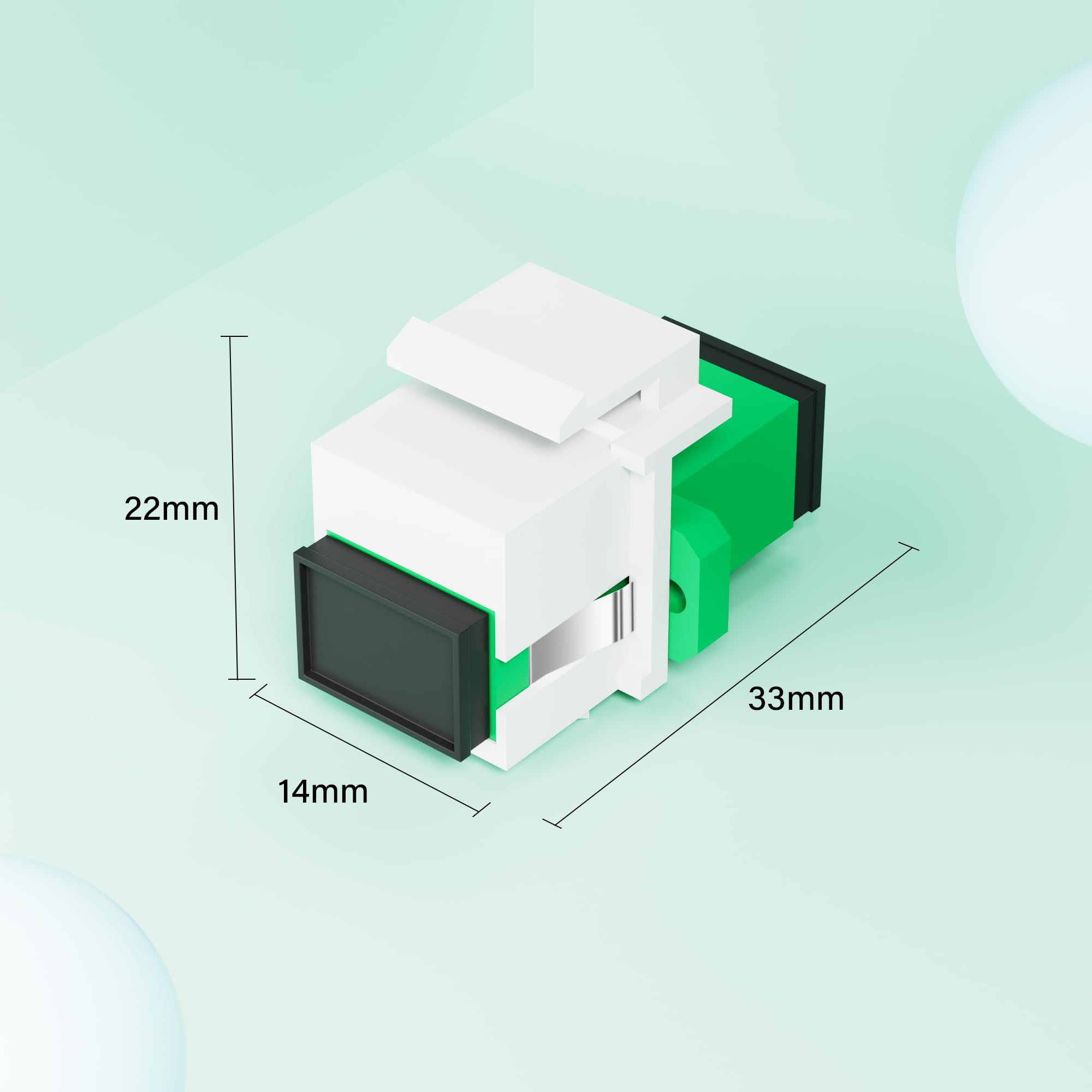 SC APC Fibra Óptica Acoplador Monomodo, 2 Unidades Adaptador Hembra a Hembra para Panel de Parche