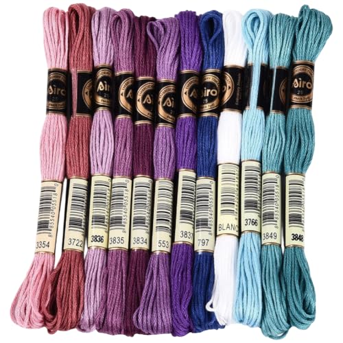 Image of 105 Yards Embroidery Floss Colored Thread for Hand Sewing DIY