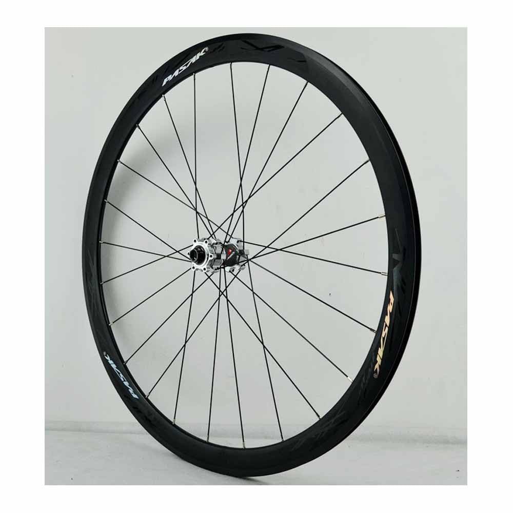 Juego De Ruedas De Bicicleta De Carretera De Ciclocross 700C Ruedas De Eje Pasante 15 * 100/12 * 142mm, Llantas De Doble Pared 40mm, Freno De Disco + C/V, 7-12 Velocidades