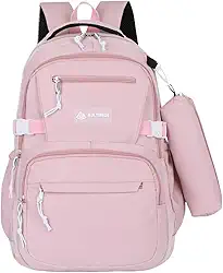 Mochila Escolar Grande Impermeável Bolsa Reforçada Com Bolso Antifurto e Divisória Para Notebook Acompanha Estojo Feminina Masculina Trabalho Faculdade Adulto Infantil Juvenil Adolescente