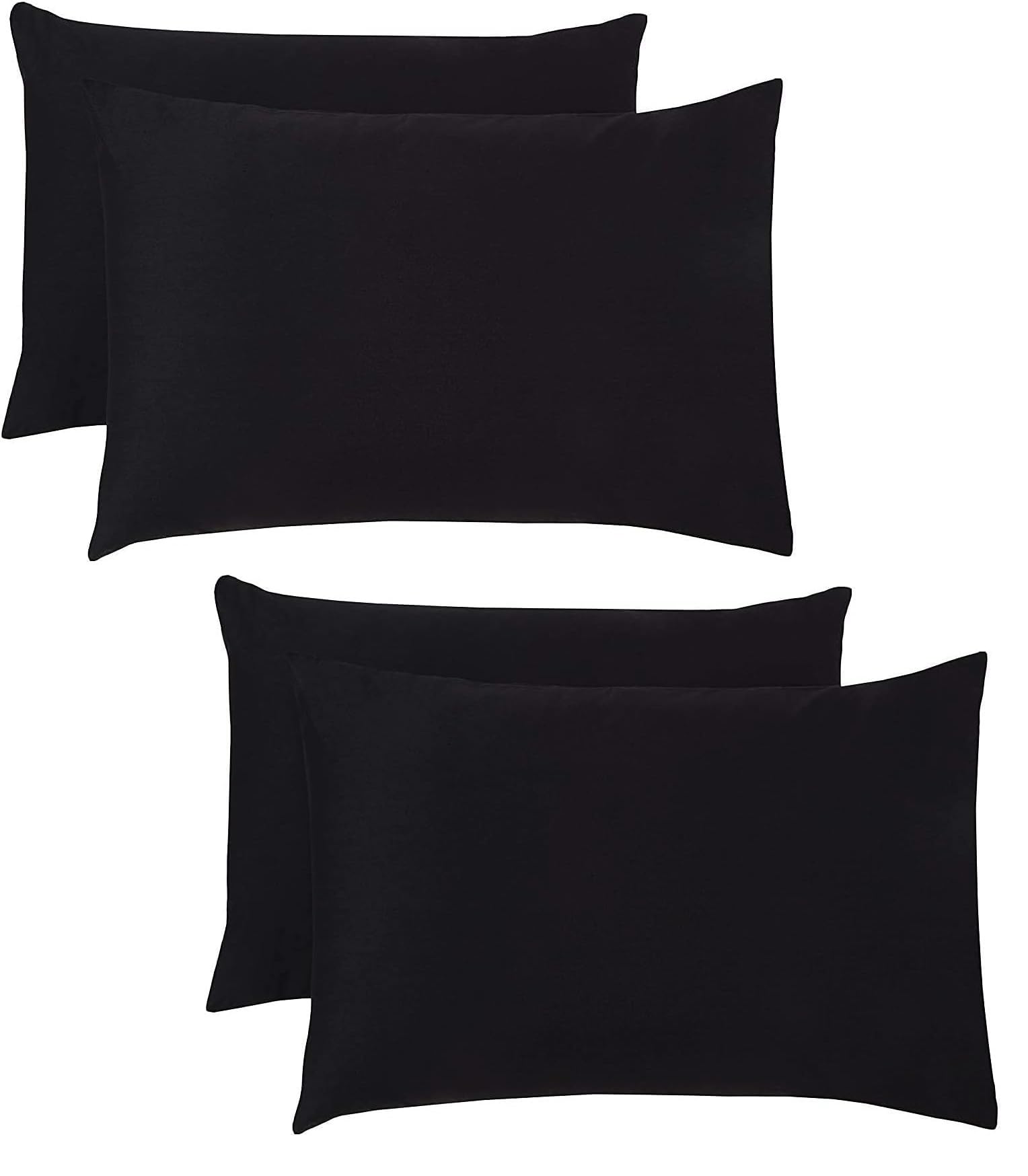 Hachette Pillow Cases 4 Pack Egyptian Cotton 200 Thread Count (Black)