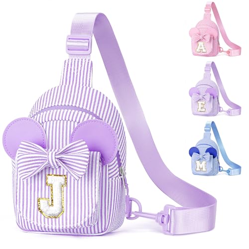 Image of YOOLIFE Birthday Gifts for Kids Girls, Initial Sling Bag Purse for Girl Kid | 2 3 4 5 6 7 Year Old Girl Birthday Gift, Gifts for Kids Girls, Initial Crossbody Bag, Purses for Toddler, Gifts for Toddler