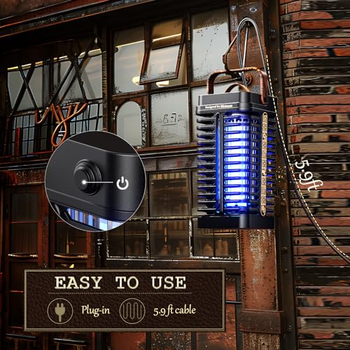 Matamoscas eléctrico Minimoon de 4200V para jardín y casa 6