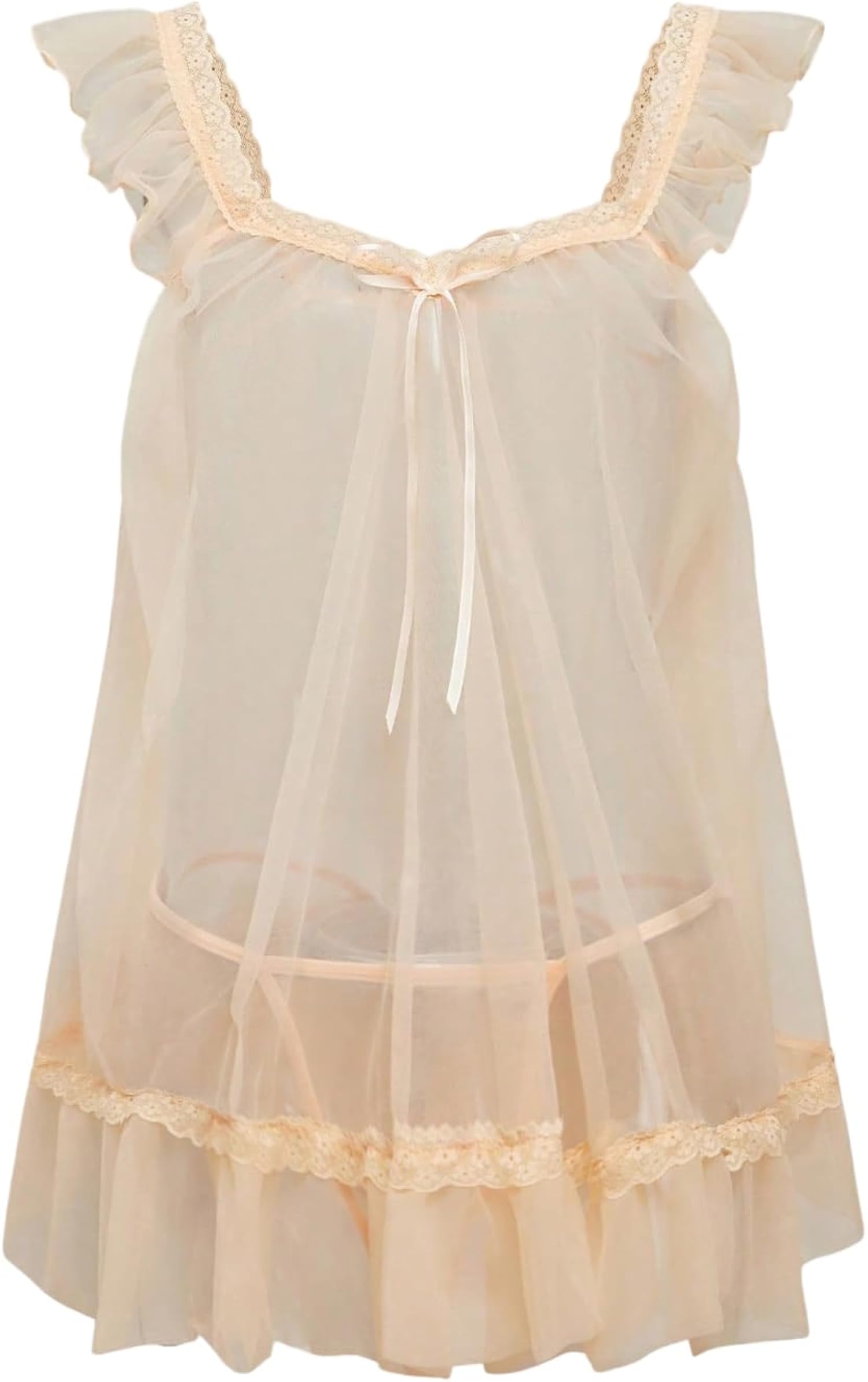 Women's Lace Babydoll Lingerie Set