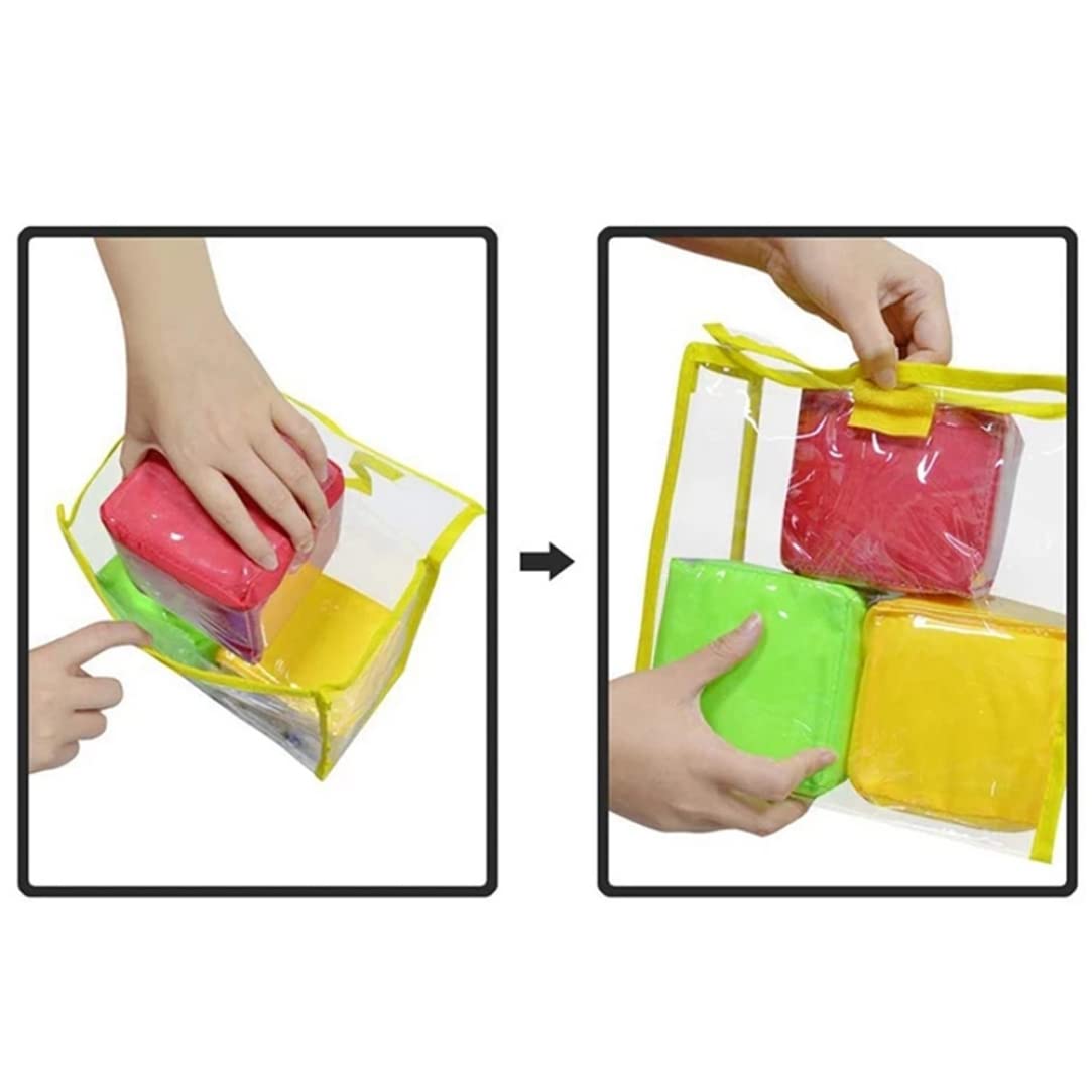 Set di 4 Dadi da Gioco, cubi in Morbida Schiuma, cubi tascabili per Imparare a insegnare, Dadi tascabili, in Schiuma, Grandi per Il Set Classe