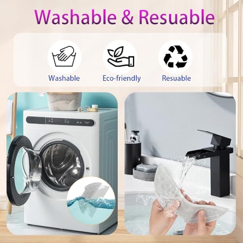 Image of 6 Pc Replacement Mop Pads Compatible with Eureka E20 Plus /E10s Vacuum Cleaner, Washable and Reusable Microfiber Mop Pads