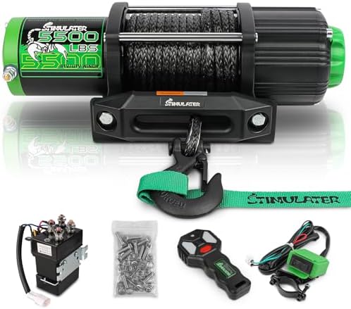STIMULATER 5500LB ATV/UTV Winch,12V Electric Winch,Winch with 1/4...