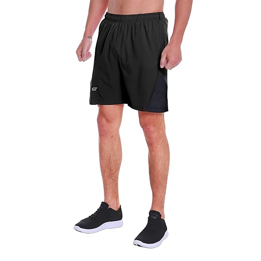 EZRUN Men's 7 Inch Quick Dry Running Shorts Workout Sport Fitness Short with Liner Zip Pocket