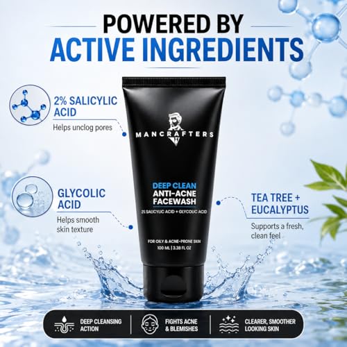 Mancrafters Deep Clean Anti-Acne Face Wash 100 ml - Image 4