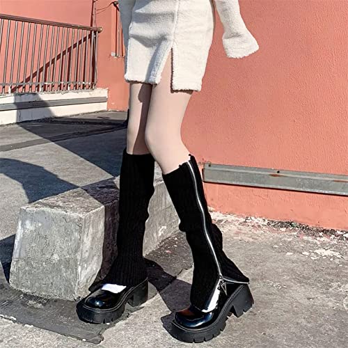 BLESSI Women's Y2k Kawaii White Black Leg Warmers Japanese Leg Warmer Gothic Harajuku Cute socks3
