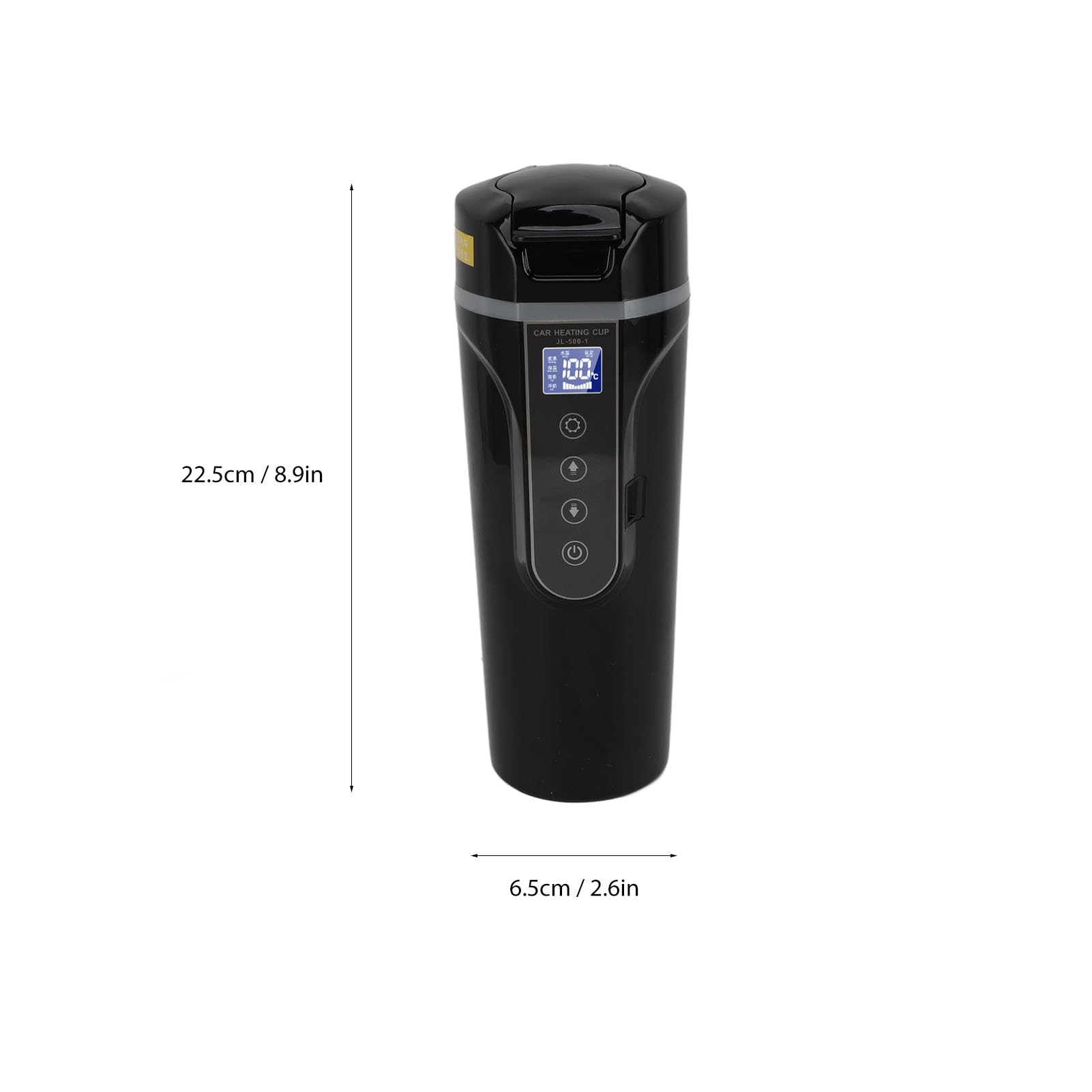 Hervidor Eléctrico para Coche con Pantalla Inteligente, Taza | 12 V/24 V para Todos los Vehículos, Acero Inoxidable 304, Calienta Agua para café o té en Viajes por Carretera