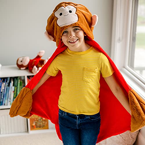 Animal Adventure®| Curious George®|2-in-1 Transformable Character Cape & Plush Pal