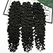 BLG Burmese Water Wave Human Crochet Hair 20 Inch 120g Knotless Pre-Separated Feather Crochet Human Hair Extensions Curly Invisible Pre Looped Micro-Link Crochet Hair Bundles for Women