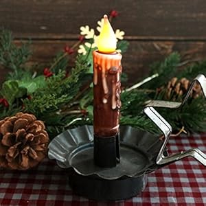 CVHOMEDECO. Real Wax Hand Dipped Battery Operated LED Timer Taper Candles Rustic Primitive Flameless Lights Décor, 4-3/4 Inch, Coffee, 6 PCS in a Package CVHOMEDECO Real Wax Hand Dipped Battery Operated LED Timer Taper Candles Rustic Primitive Flameless Lights Decor 4 34 Inch Coffee 6 PCS in a Package