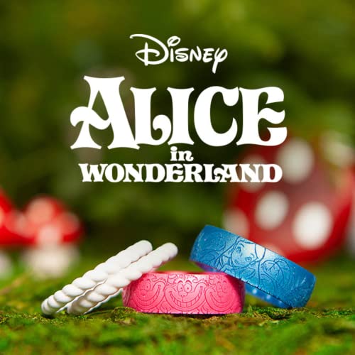 Enso Rings Disney Alice in Wonderland Collection - Etched Silicone Ring - Comfortable, Breathable, and Safe2