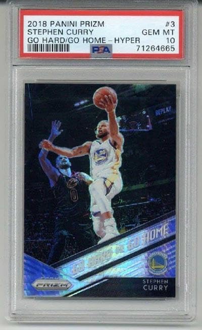 2018 Panini Prizm Go Hard Or Go Home Hyper Stephen Curry Warriors Psa 10 Low Pop - Basketball Cards