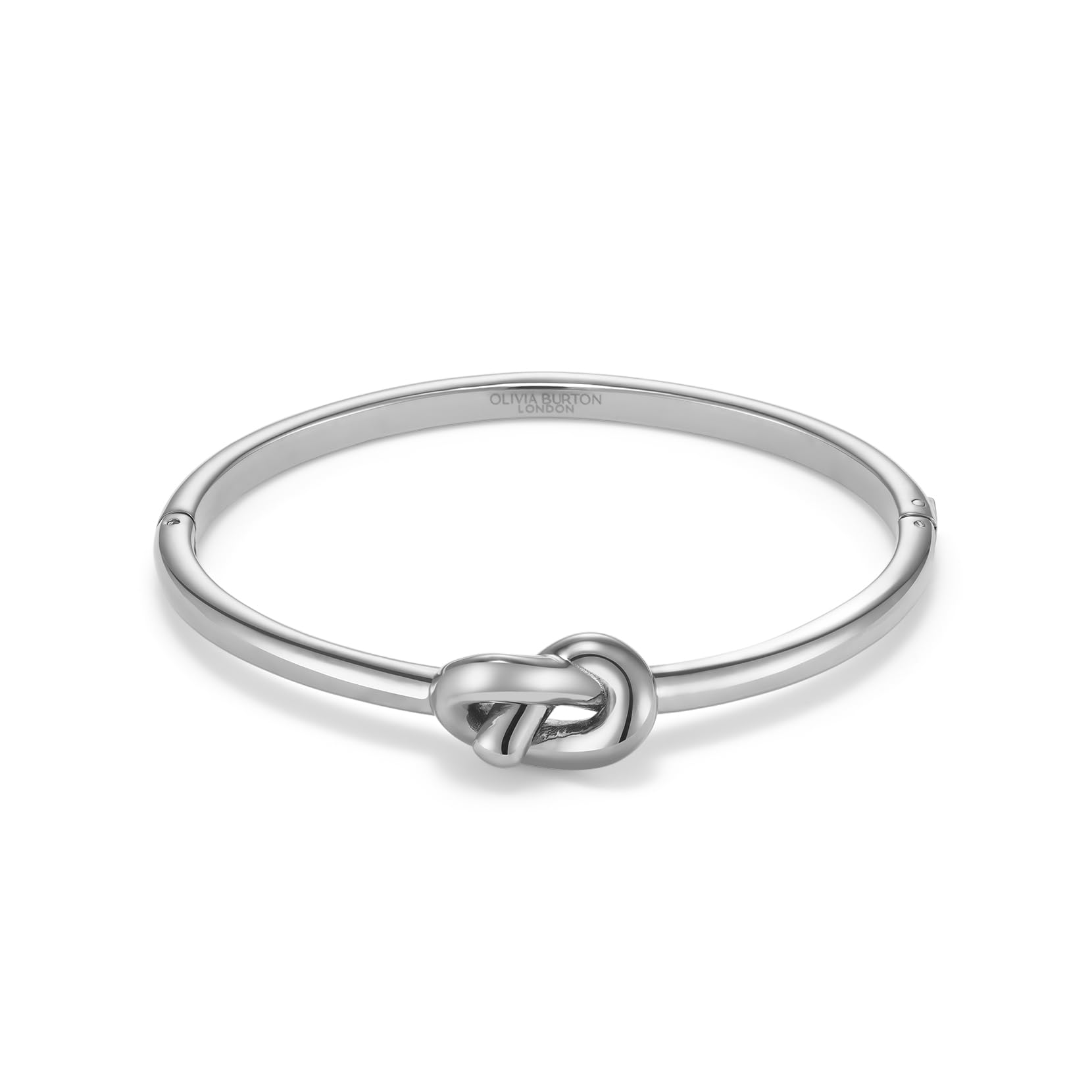 Olivia Burton Women's LOVER'S KNOT Collection Bangle Bracelet in Stainless Steel with a Charm - 24100224