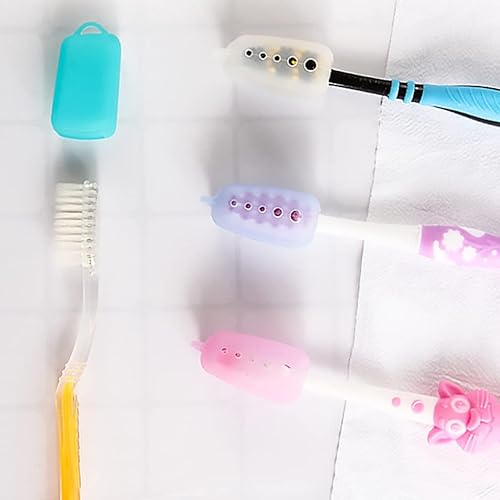 Miniatura 8 de 15 fundas para cepillos de dientes, tapas portátiles para cepillos de dientes para viajes y hogar, ligeras y fáciles de limpiar de fundas de viaje