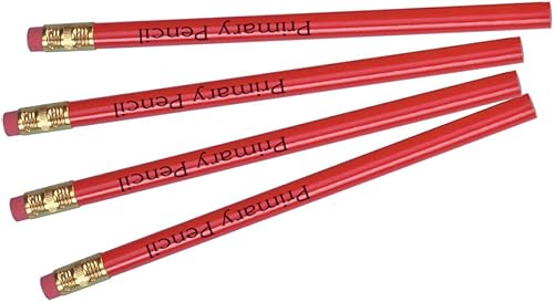 Charles Leonard Lápiz de escuela primaria/primaria con borrador, barril de grasa de 13/32 pulgadas, negro, 12/caja (65505)