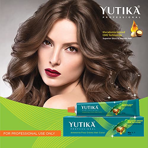 Image of YUTHIKA Professional Creme Hair Colour Light Ash Brown (Shade 5.17) 100g | Permanent Hair Colour & Dye | 100% Grey Coverage | Silky, Shiny & Long Lasting | For Women & Men | All Hair Types