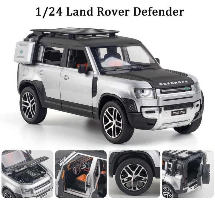 Image of 1:24 Land Rover Defender Diecast Pull Back Toy Car with Light & Sound | Birthday Gift for Kids Boys [Random Color] [Color As Per Stock]
